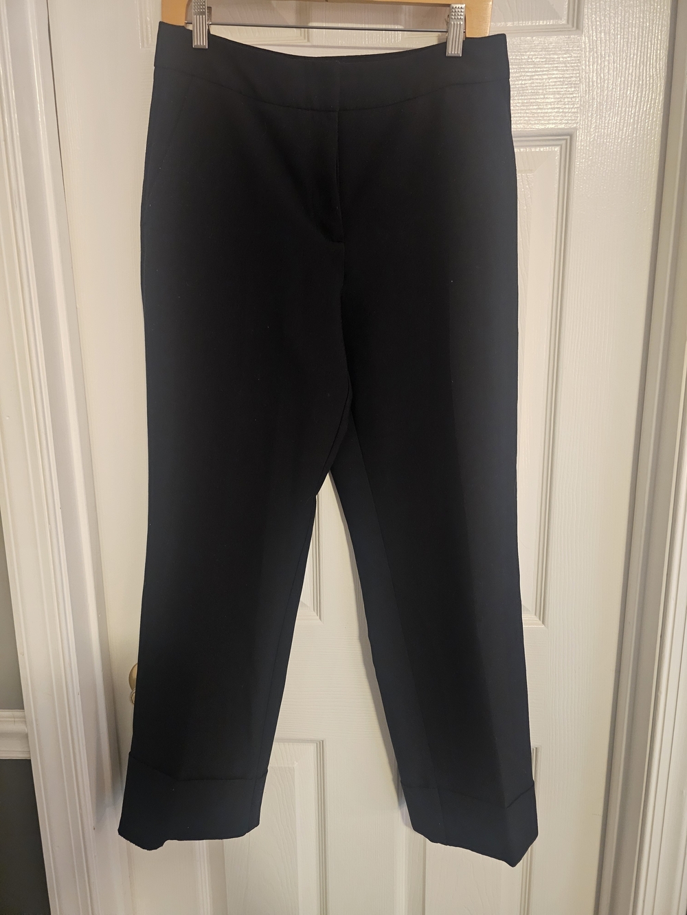 Ann Taylor Factory Black Wide Leg Pants Sz 4- Wide Cuff Pants